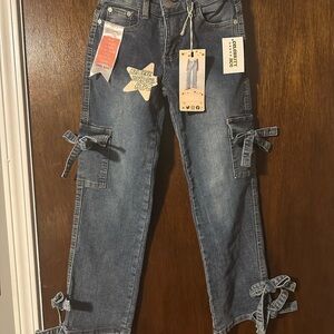 Chic Denim Kids Jeans with Bow Details